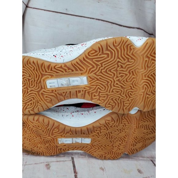 Boys AND1 Strapped Blindside Basketball Shoes Sneakers Size 5 Red - Picture 9 of 12